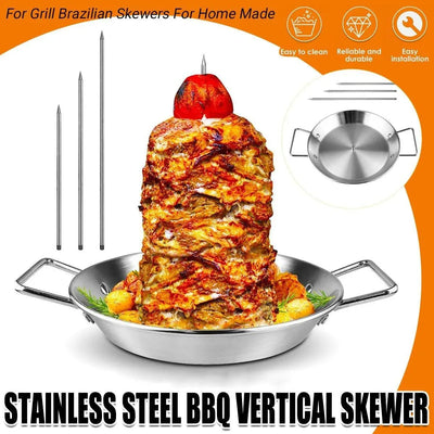 Stainless Steel BBQ Rotisserie Pan Kit Accessories