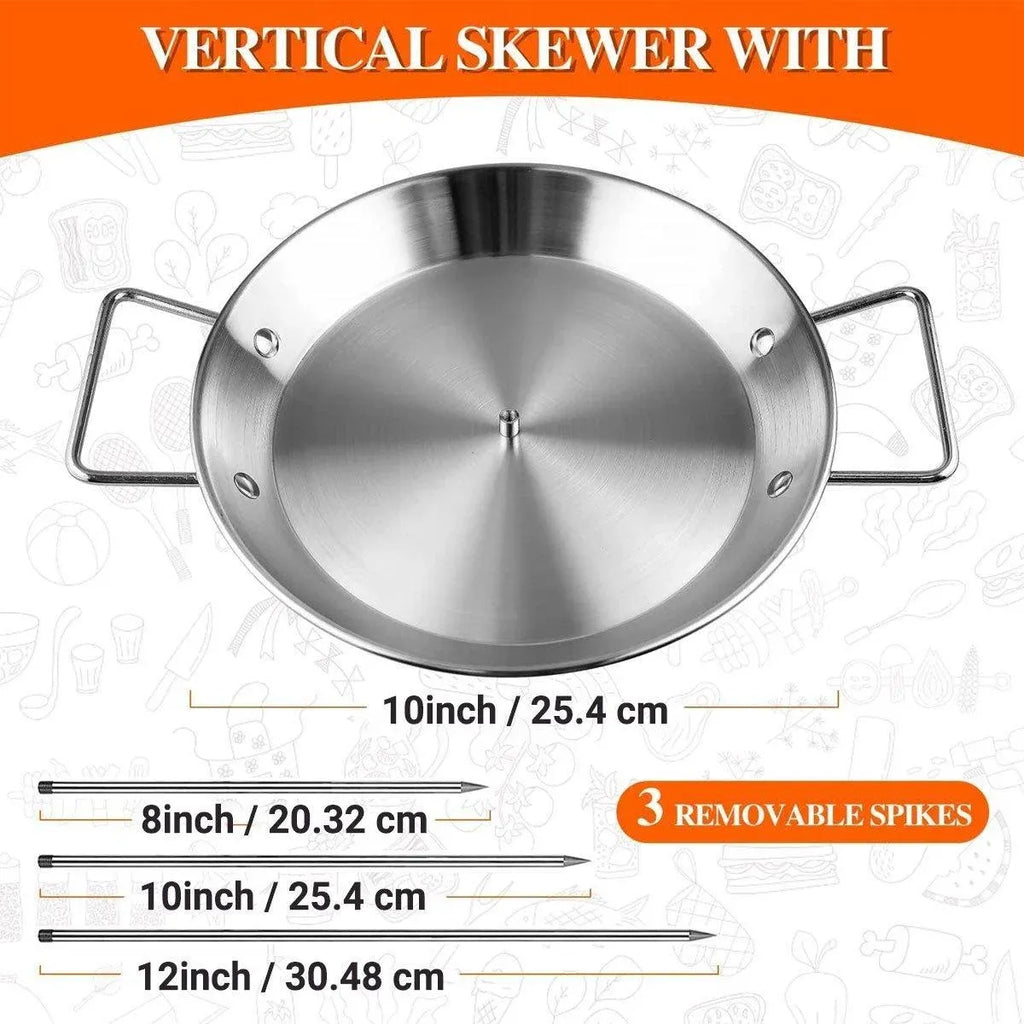 Stainless Steel BBQ Rotisserie Pan Kit Accessories