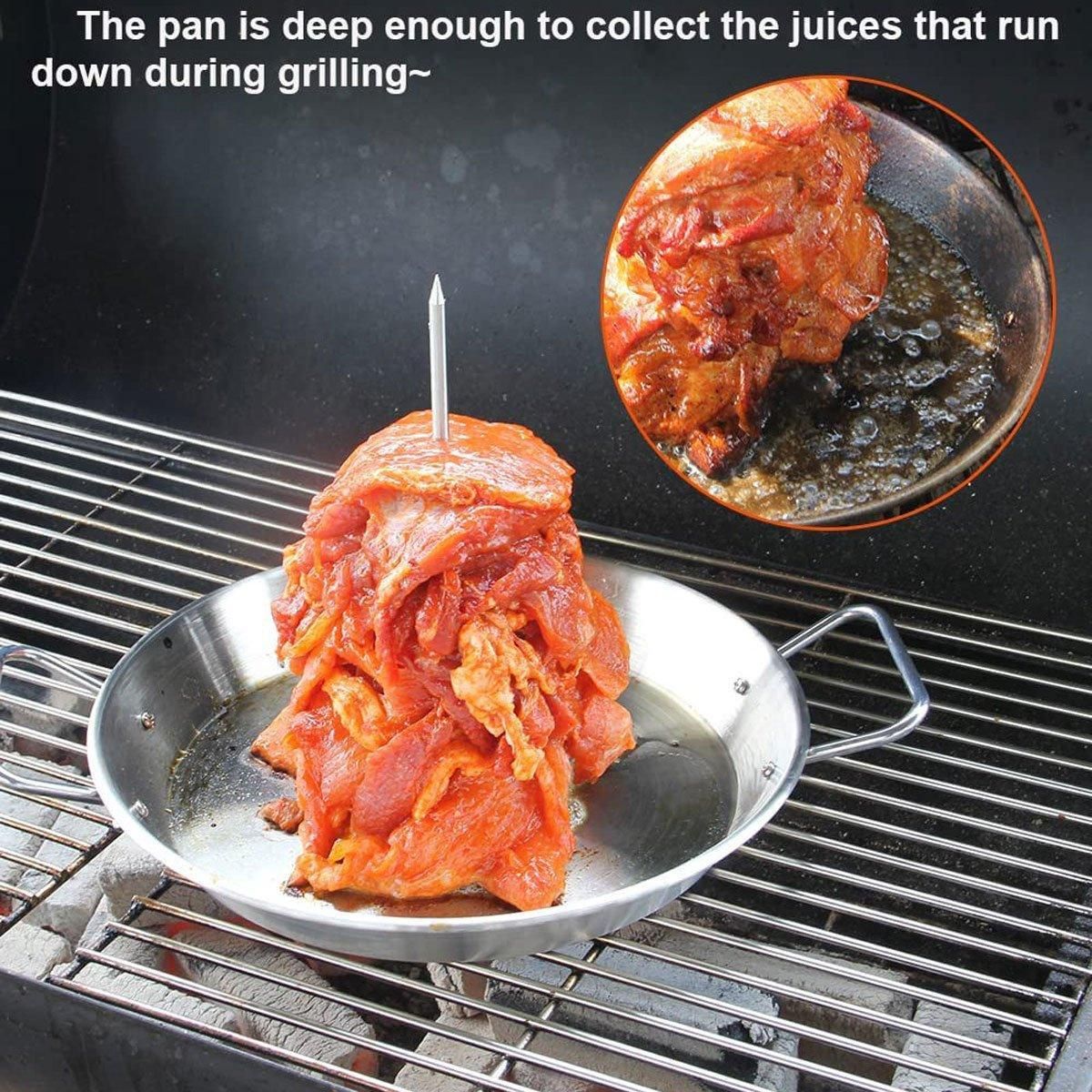 Stainless Steel BBQ Rotisserie Pan Kit Accessories