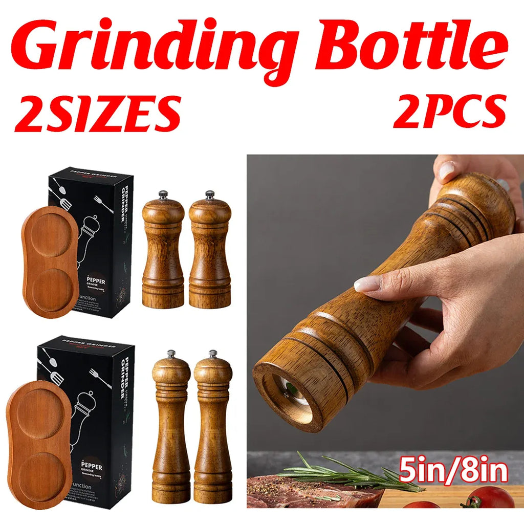 Rubberwood Pepper Grinder with Ceramic Mechanism, 14 cm