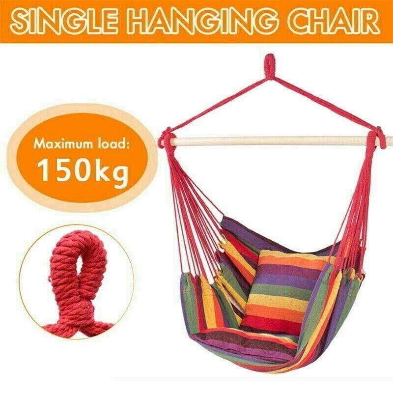 Portable Hanging Hammock Chair Swing Garden Outdoor Camping Soft