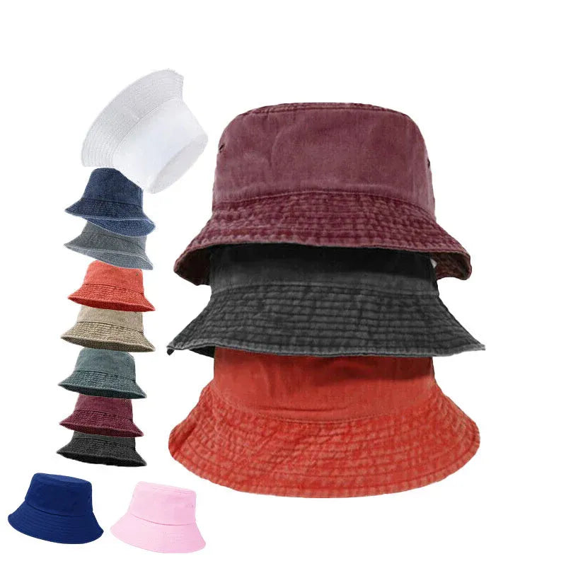 Unisex Men Women Washed Cotton Outdoor Camping Sports Bucket