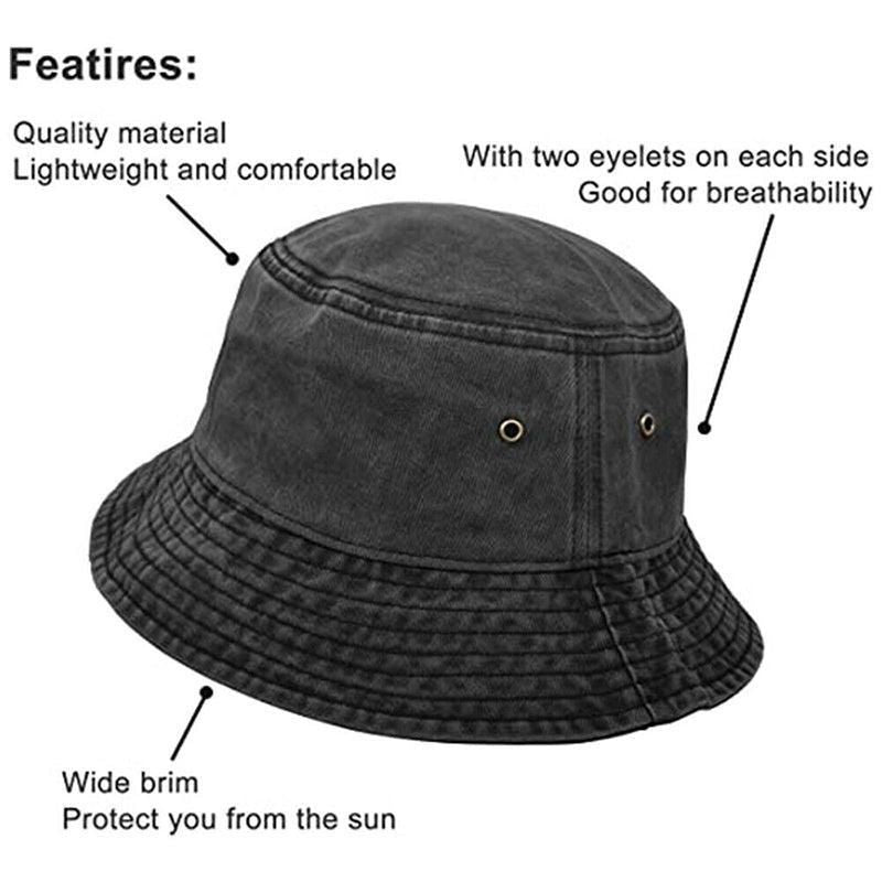Unisex Men Women Washed Cotton Outdoor Camping Sports Bucket