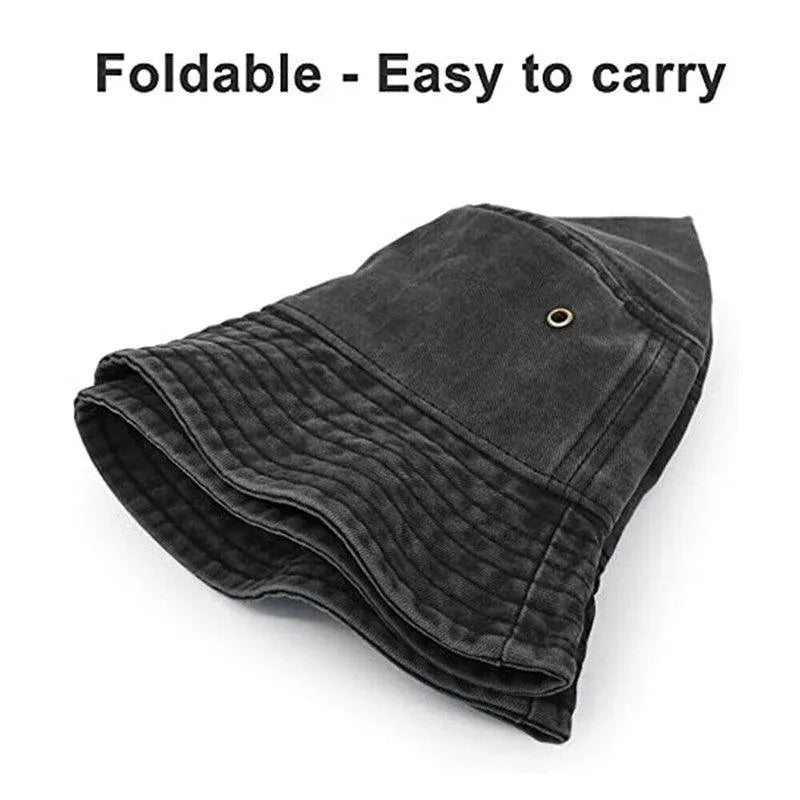 Unisex Men Women Washed Cotton Outdoor Camping Sports Bucket