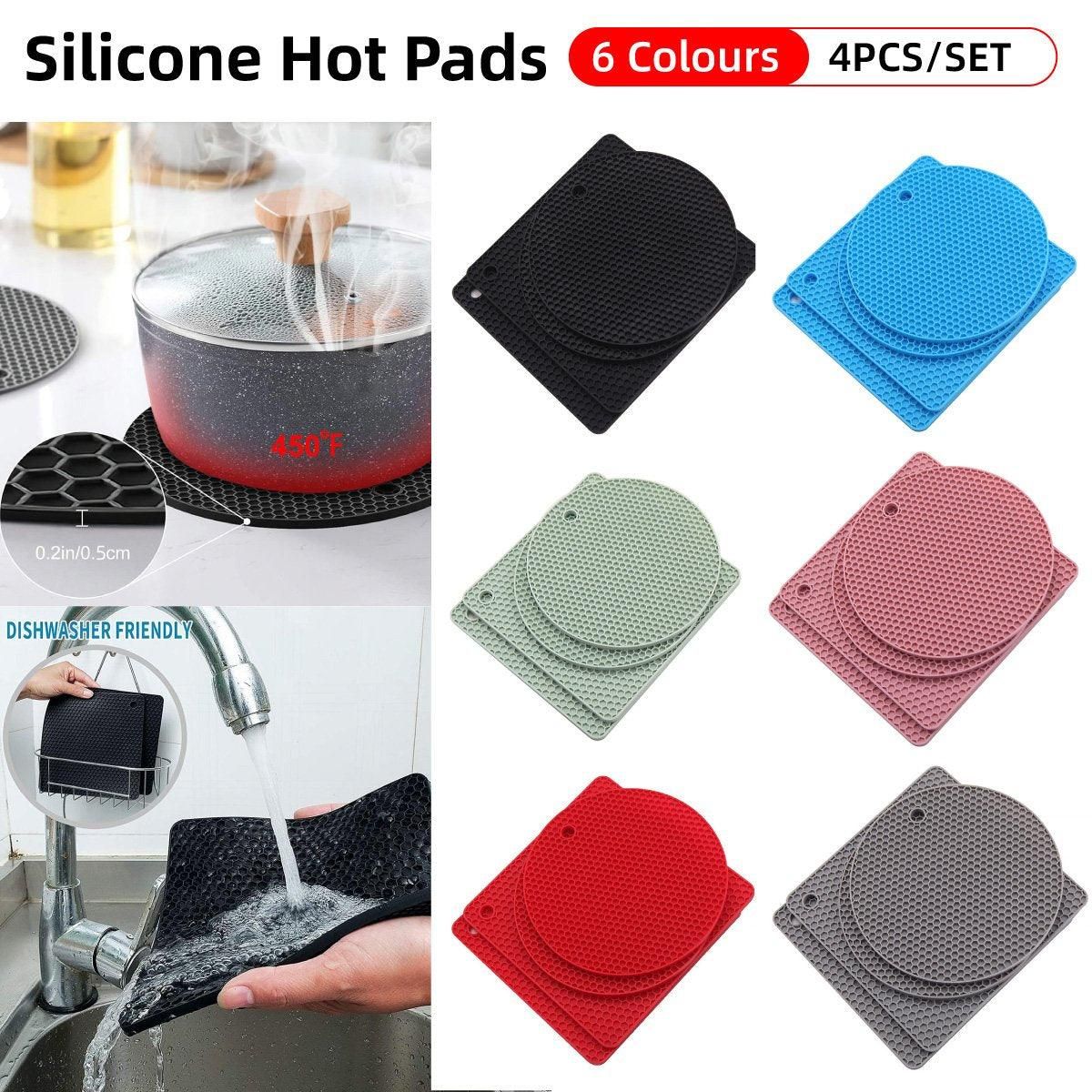 Silicone Honeycomb Heat Resistant Mats, Set of 4