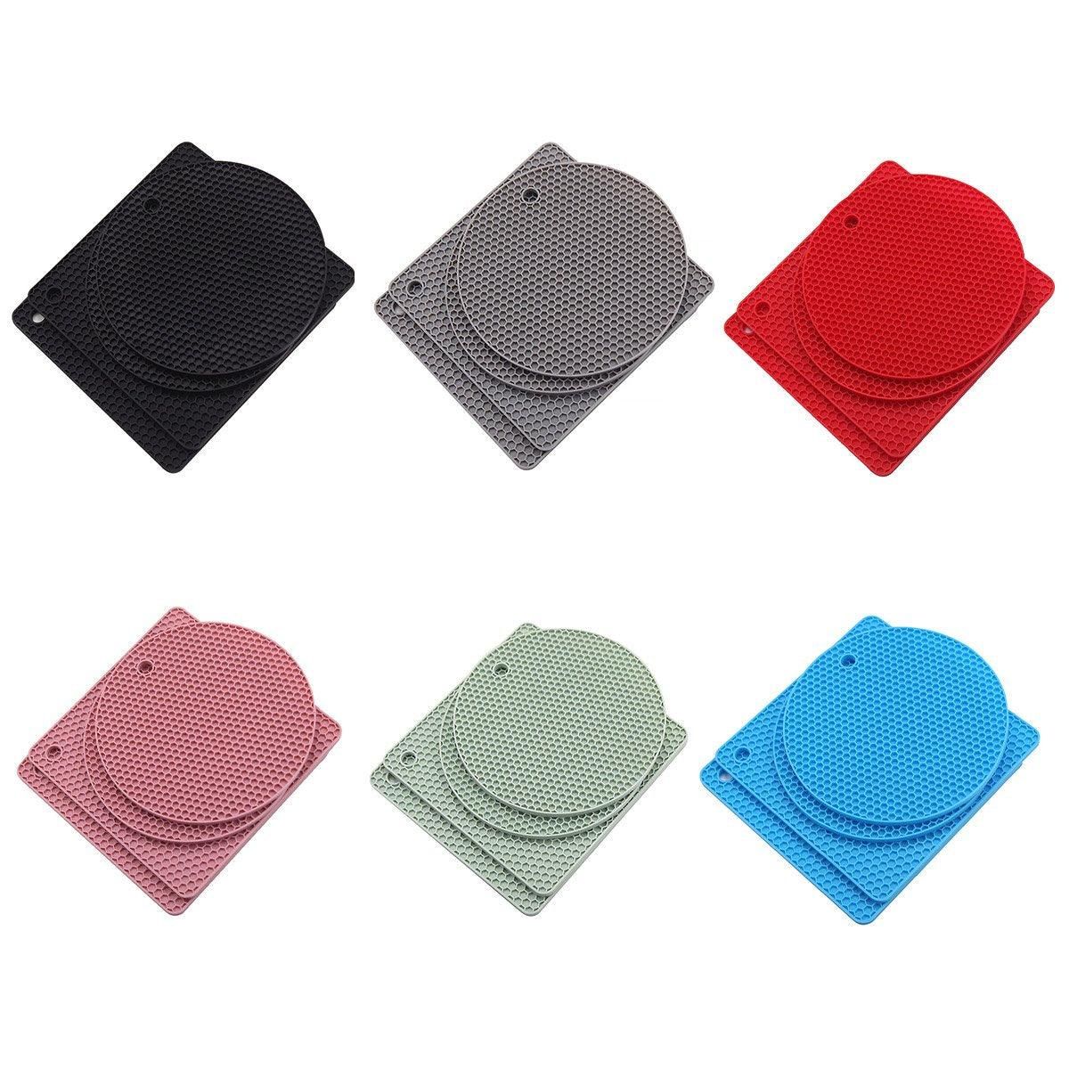 Silicone Honeycomb Heat Resistant Mats, Set of 4