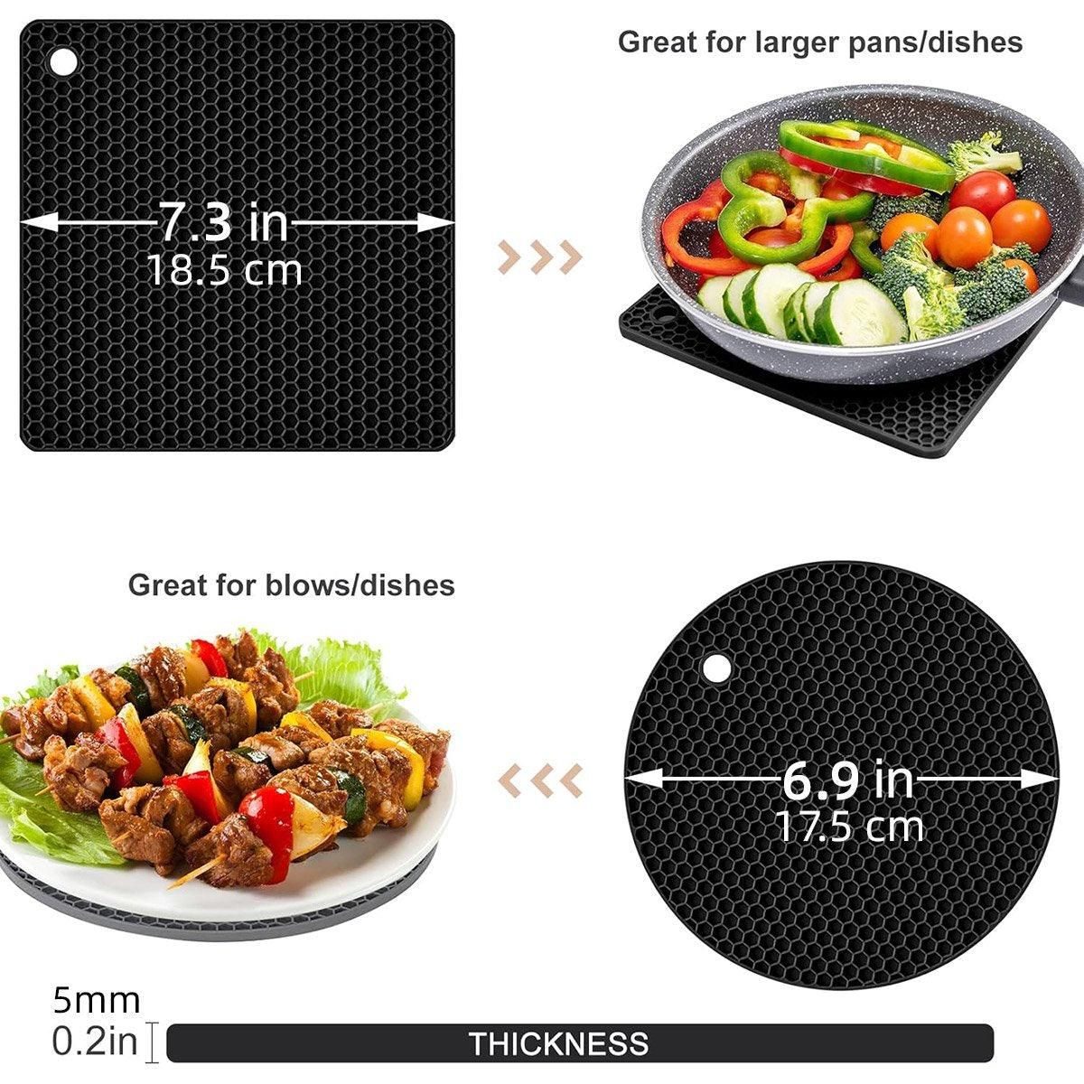 Silicone Honeycomb Heat Resistant Mats, Set of 4