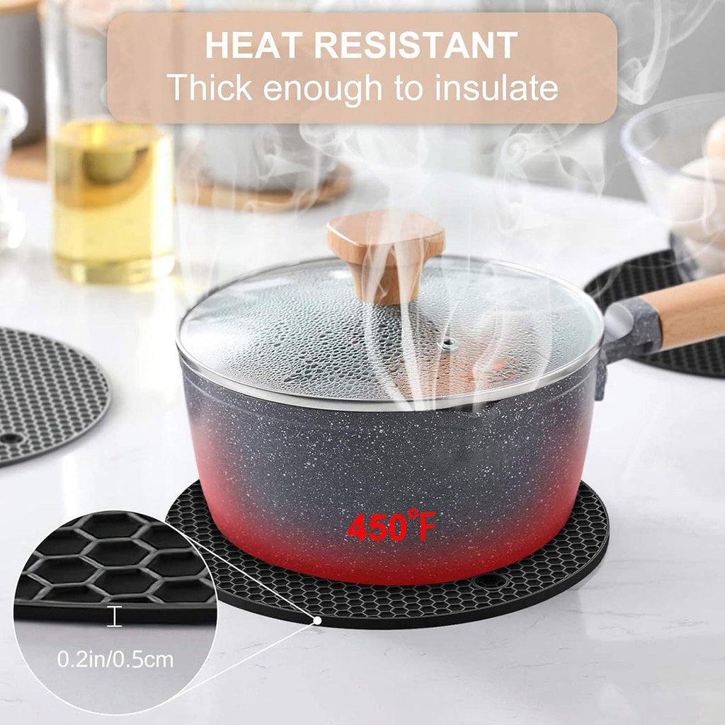 Silicone Honeycomb Heat Resistant Mats, Set of 4