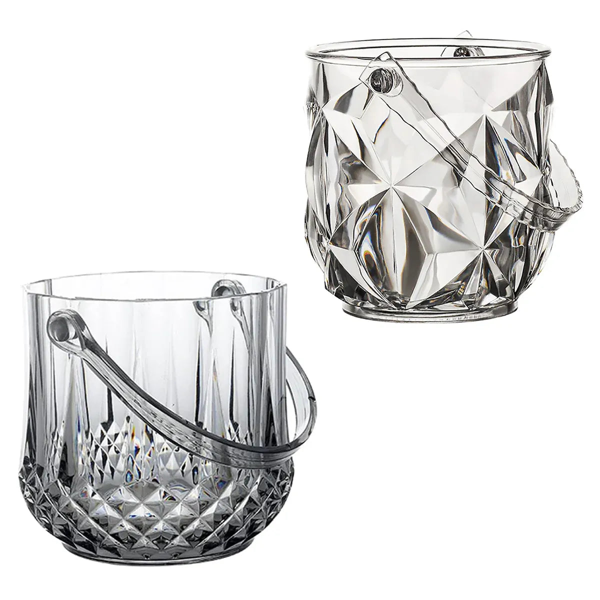 Acrylic Ice Bucket with Handle and Tongs, 1.2 L