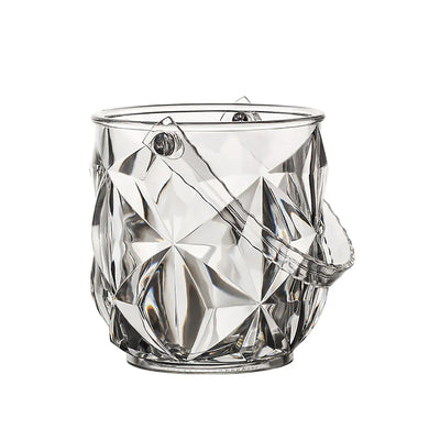 Clear Acrylic Ice Bucket with Tongs, 1.3 Litres