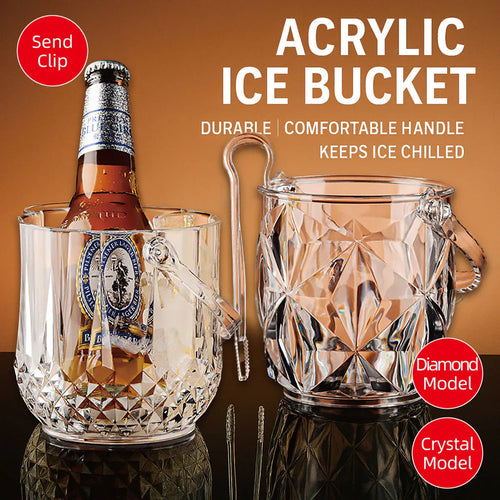 Clear Acrylic Ice Bucket with Tongs, 1.3 L, photo 2 of 8