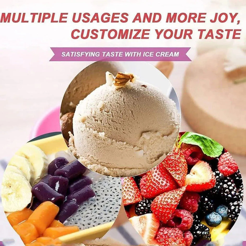 7Pc Set Colourful Ice Cream Cups and Bowls with Spoons Dessert Gift