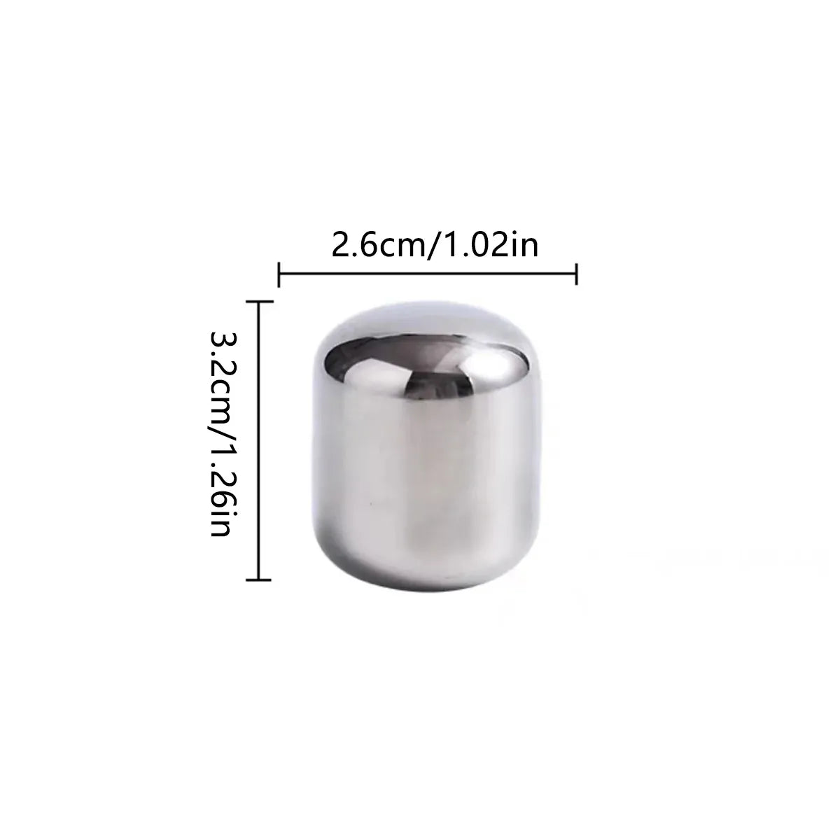 Reusable Metal Drink Chillers with Tongs and Case, 6 Pack