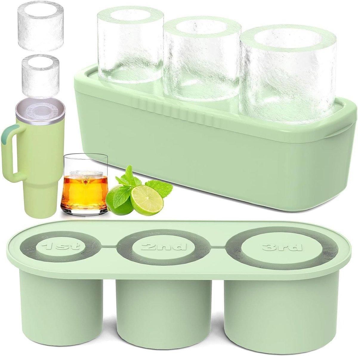 Silicone Ice Cube Tray with Lid for 20, 30 and 40 oz Tumblers