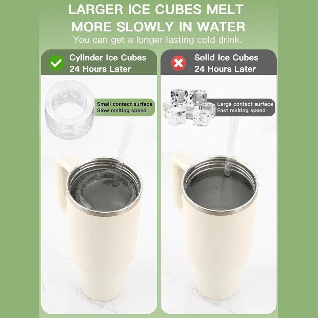 Silicone Ice Cube Tray with Lid for 20, 30 and 40 oz Tumblers