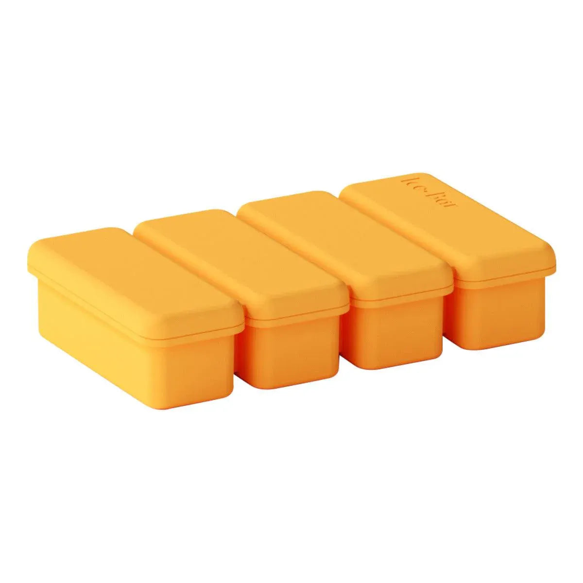 Silicone Ice Cube Tray with Lid, Orange