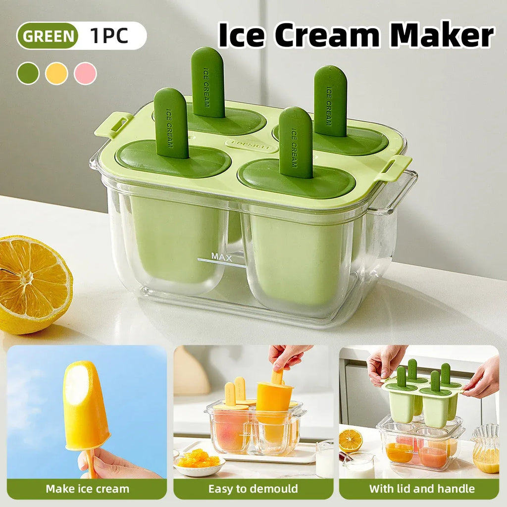 Popsicle Ice Cream Mold DIY Ice Lattice Maker Mould Reusable Home Ice