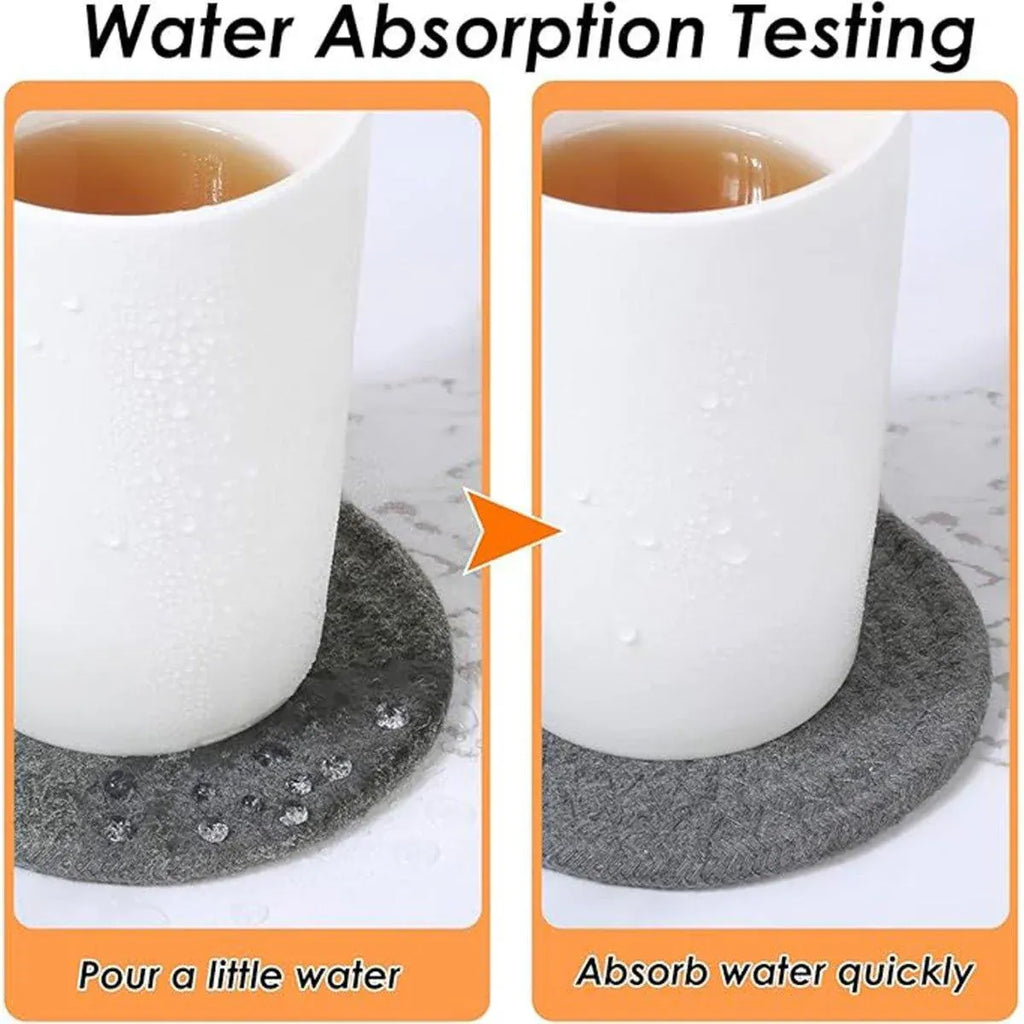 Cotton Rope Coasters with Metal Holder, Set of 8