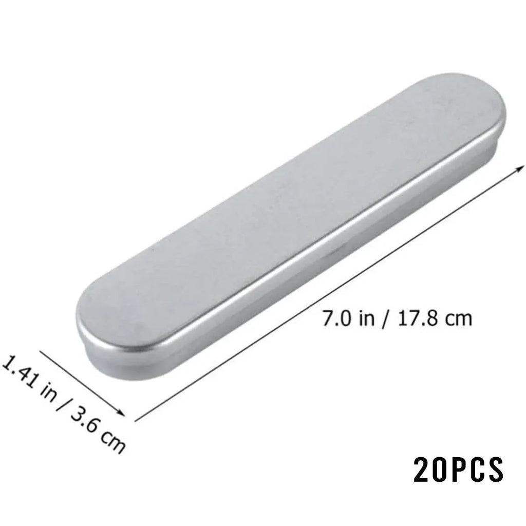 Metal Pencil Tins with Hinged Lid, 20 Pack