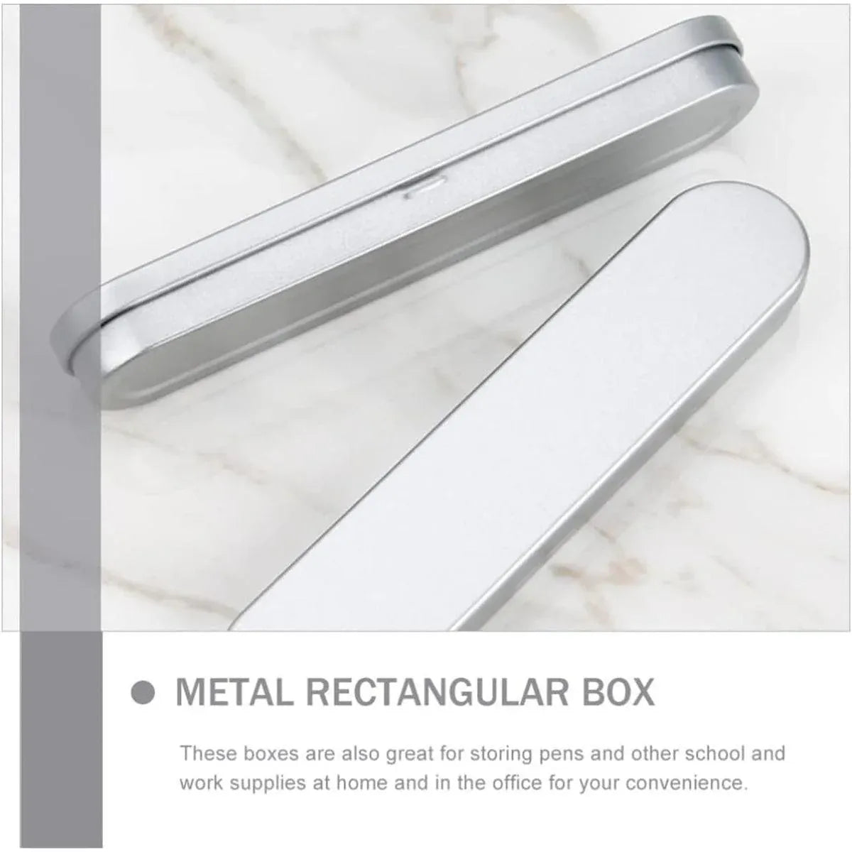 Metal Pencil Tins with Hinged Lid, 20 Pack