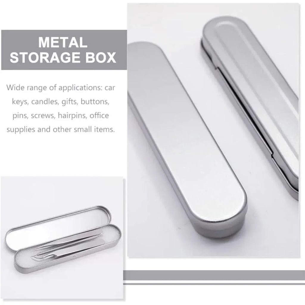 Metal Pencil Tins with Hinged Lid, 20 Pack