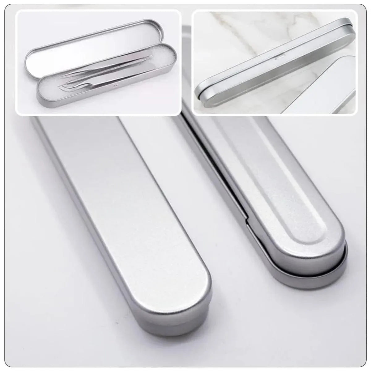 Metal Pencil Tins with Hinged Lid, 20 Pack