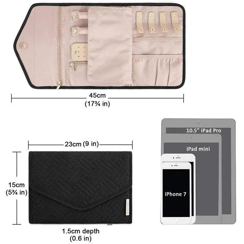 Periea Travel Jewellery Roll, 23 x 15 cm