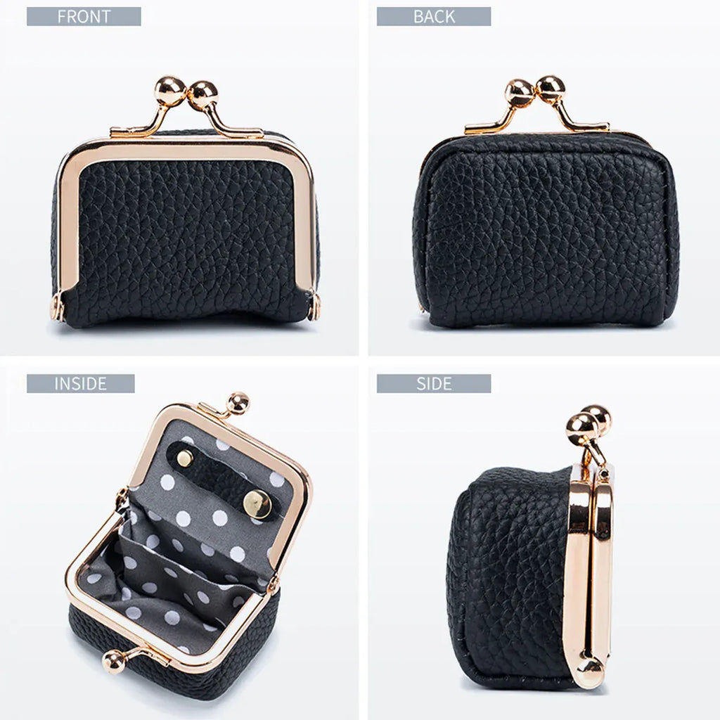 Mini Cowhide Leather Jewellery Pouch, 7.5 x 5.5 x 3.5 cm