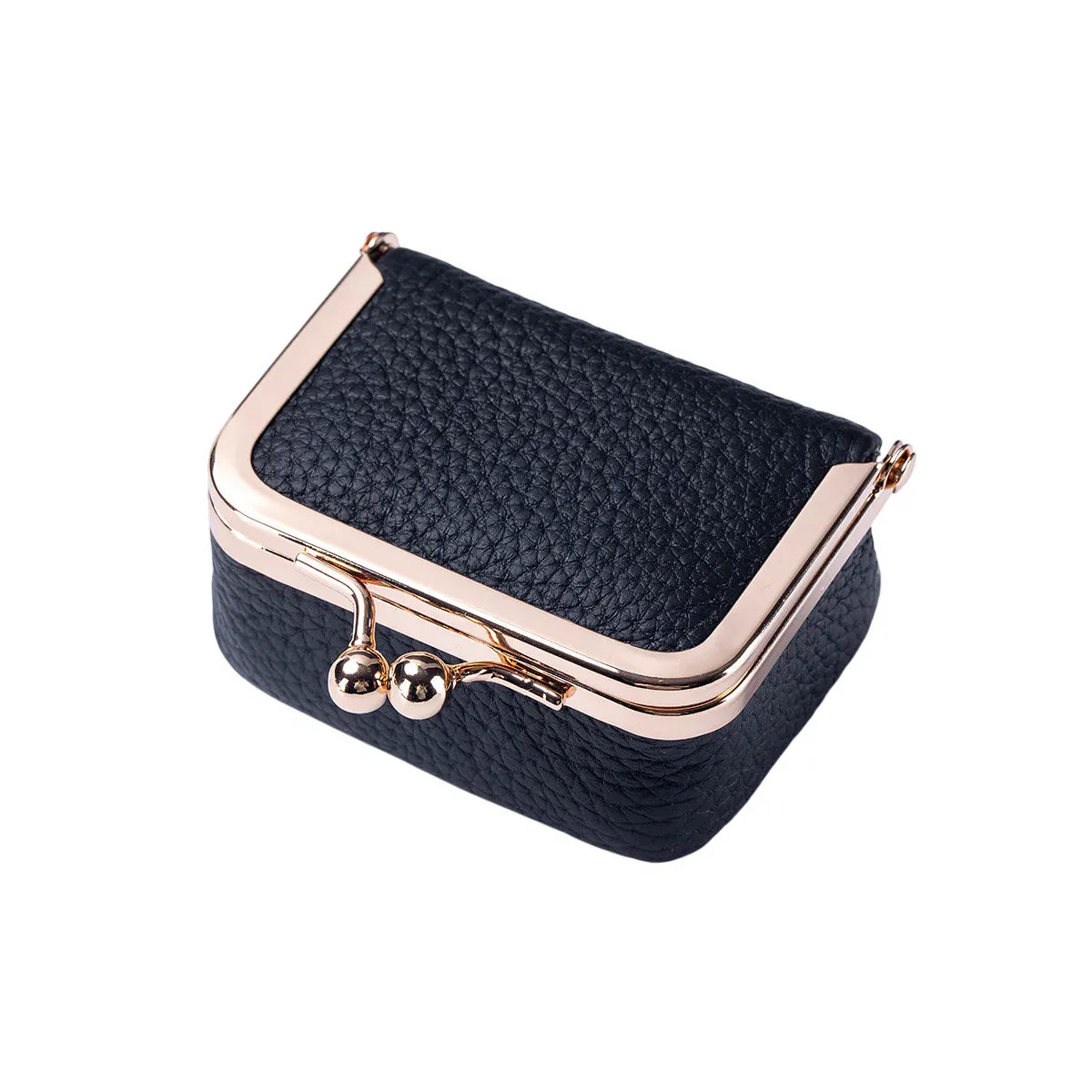 Mini Cowhide Leather Jewellery Pouch, 7.5 x 5.5 x 3.5 cm