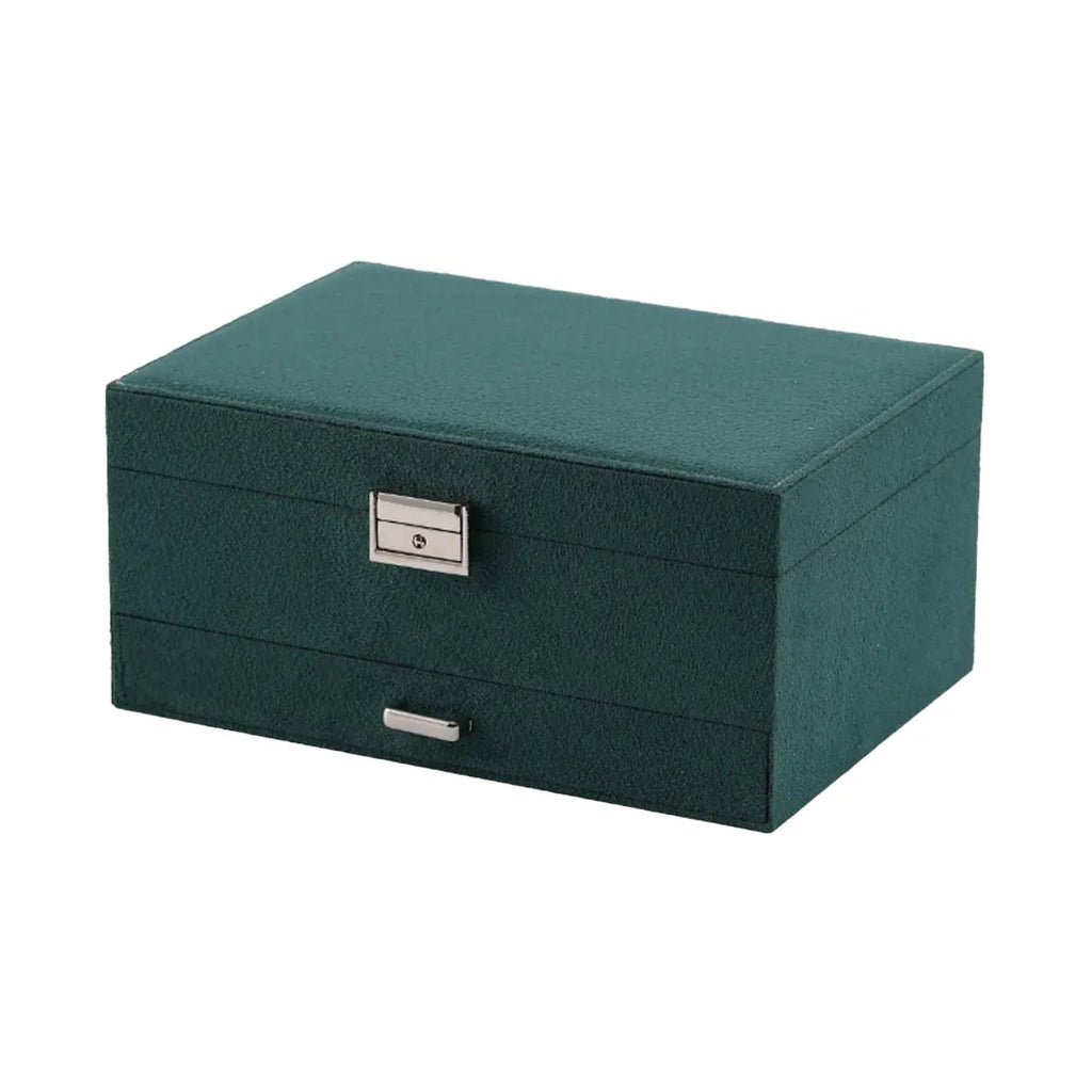 3 Tier Lockable Jewellery Box with Drawer, 24 x 17 x 11 cm