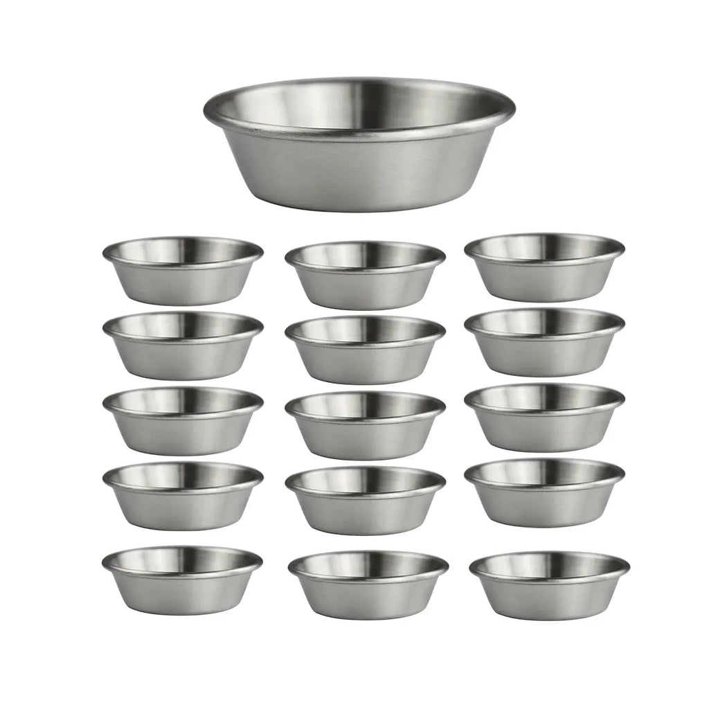 Stainless Steel Dip Dishes, 10 cm, Set of 16