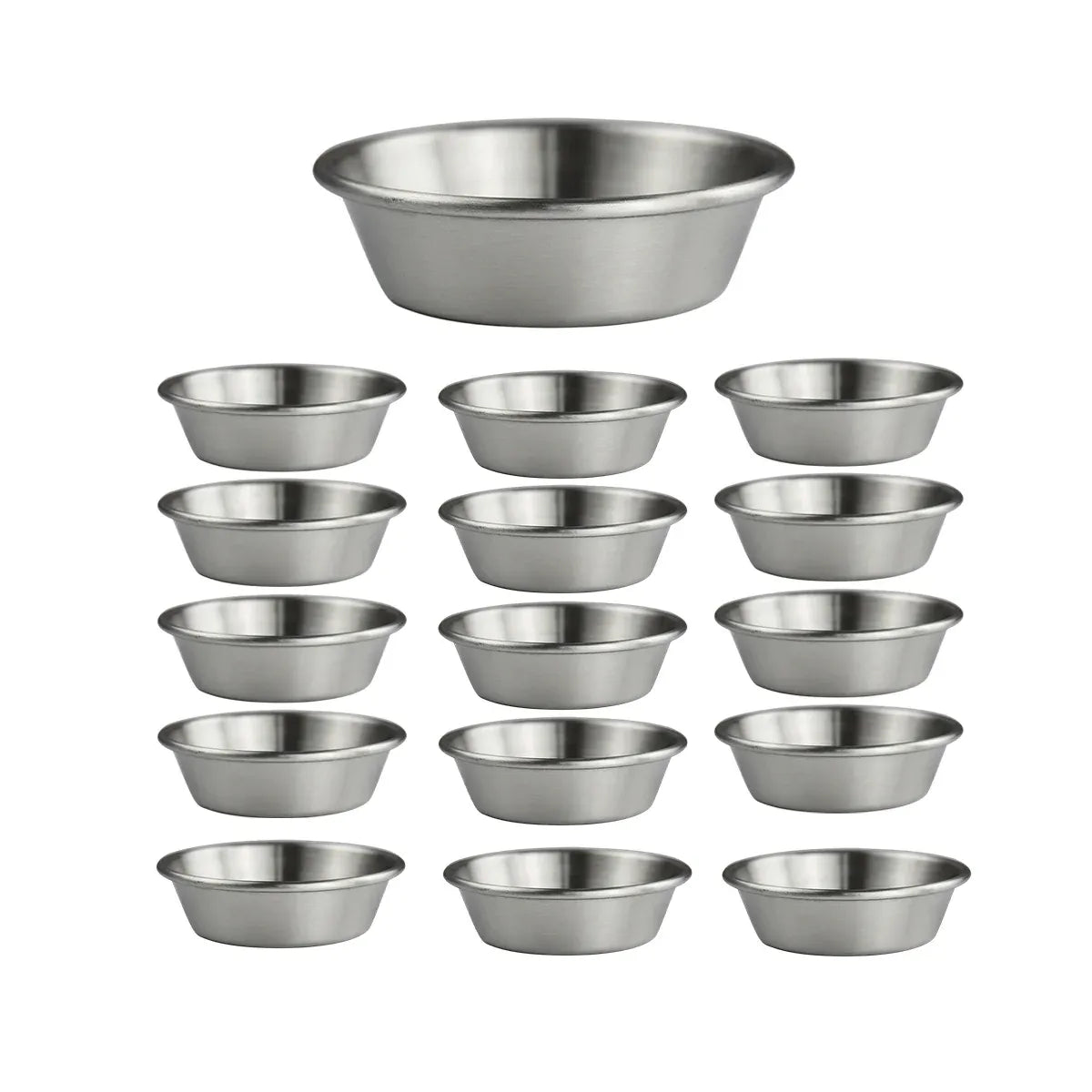 Stainless Steel Dip Dishes, 10 cm, Set of 16