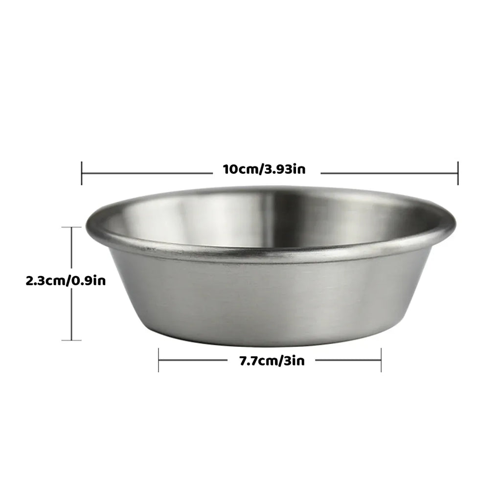 Stainless Steel Dip Dishes, 10 cm, Set of 16