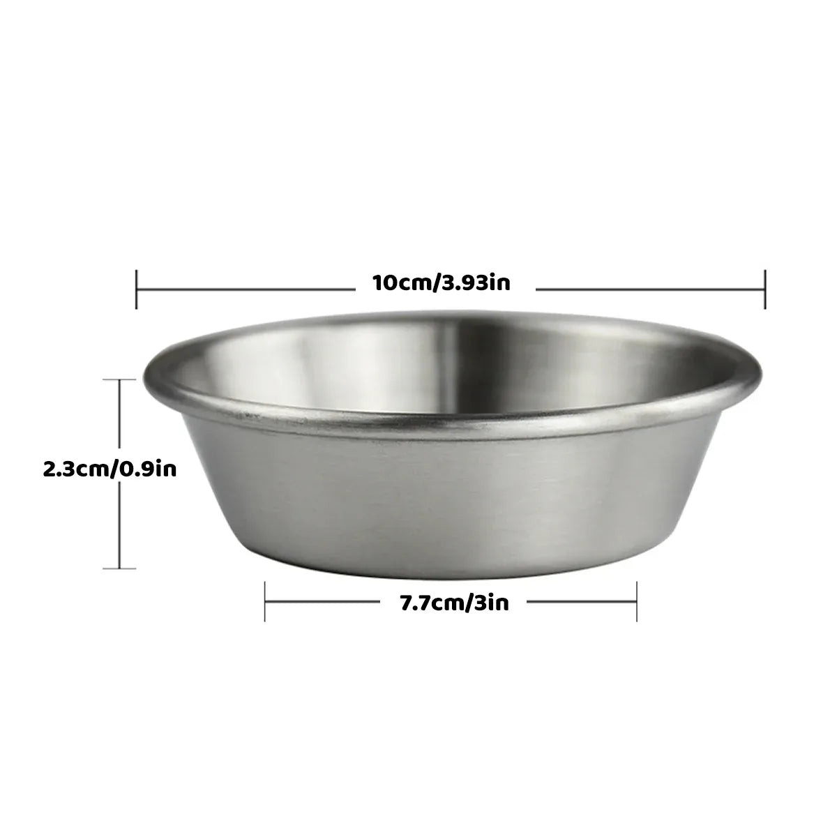 Stainless Steel Dip Dishes, 10 cm, Set of 16