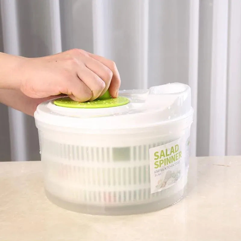 Salad Spinner with Hand Crank, 3 Litres