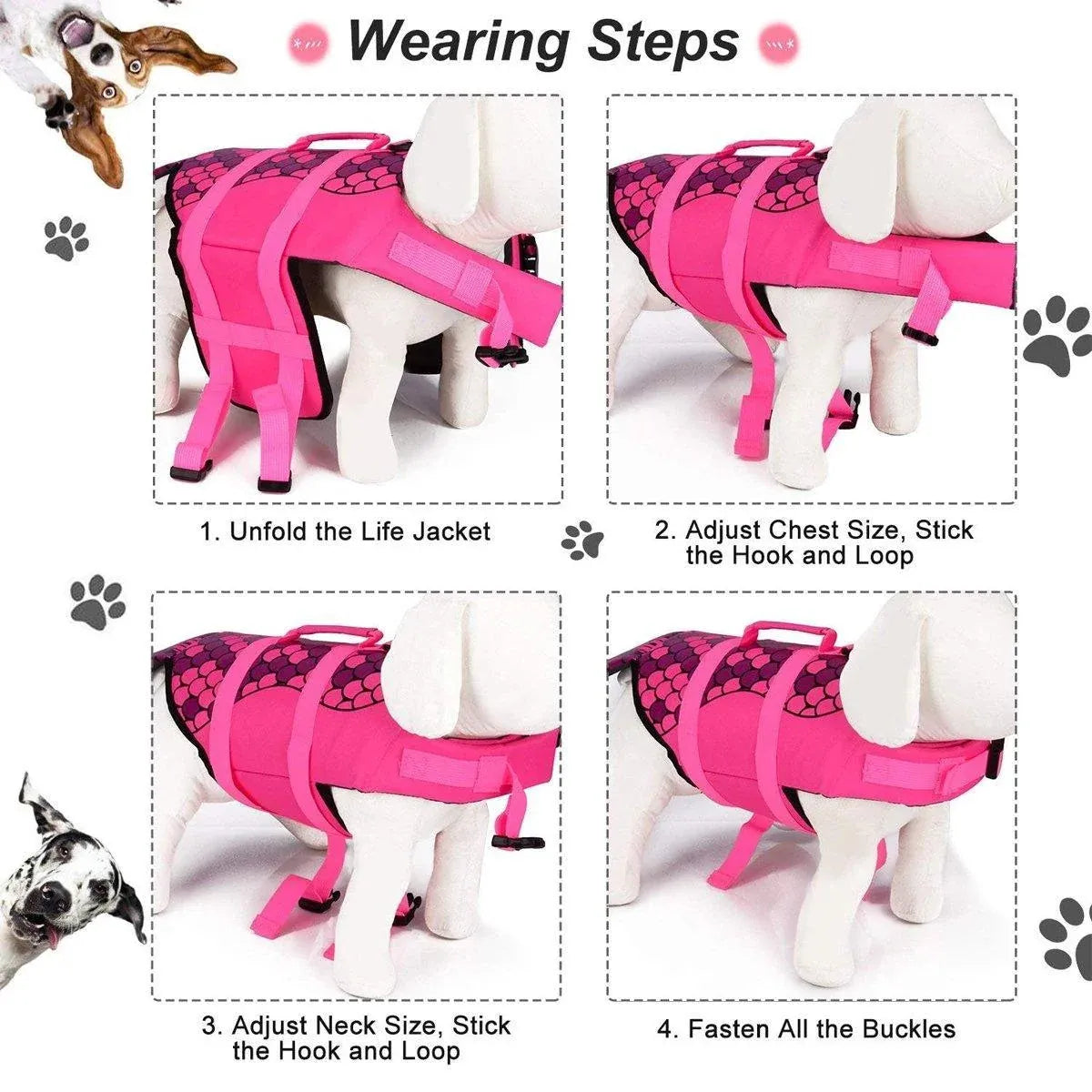 Pet Life Jacket Dog Swim Vest Outdoor Water Gear