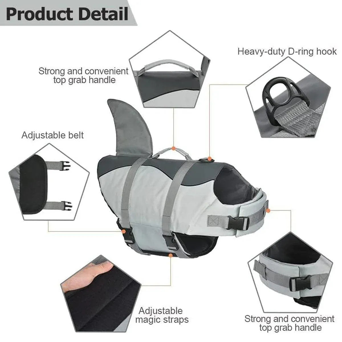 Pet Life Jacket Dog Swim Vest Outdoor Water Gear