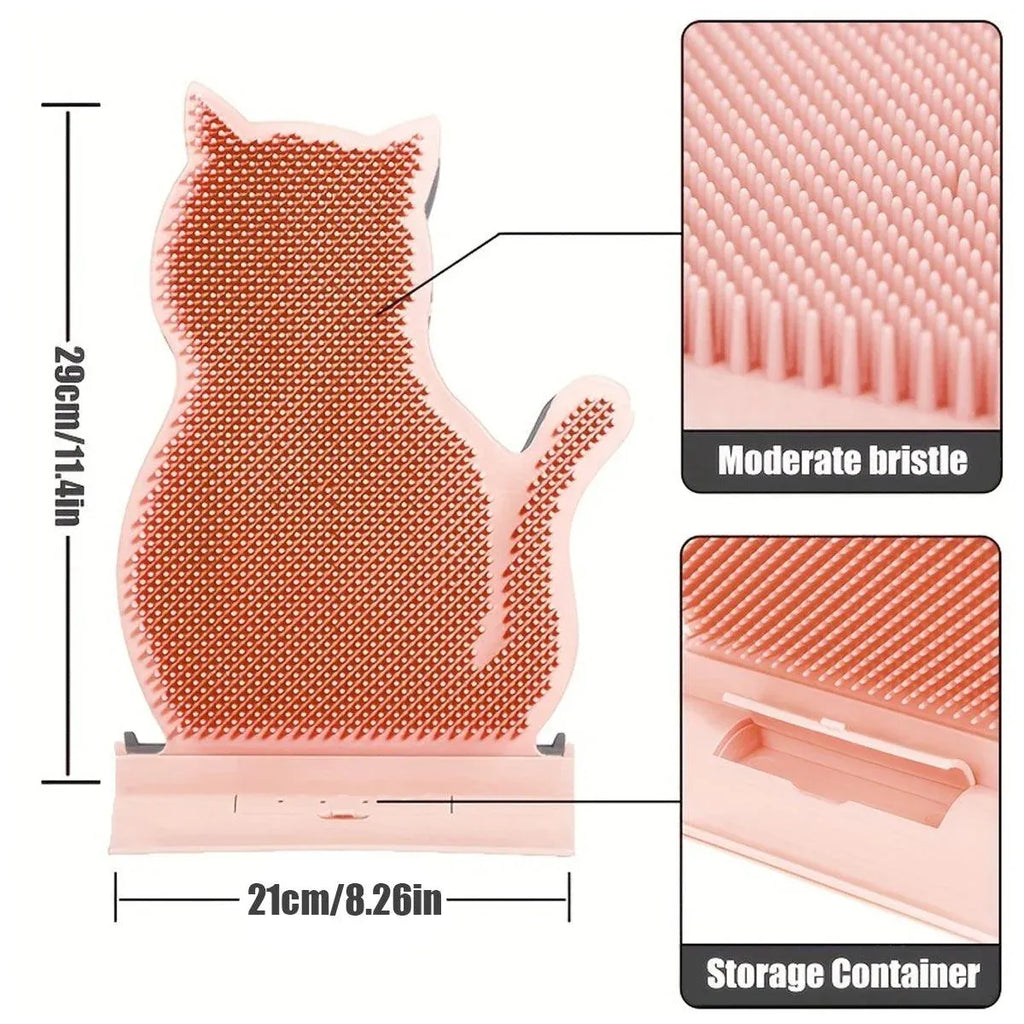 Fixed Tease Cat Scrubber Massage Brush Scratching Toy