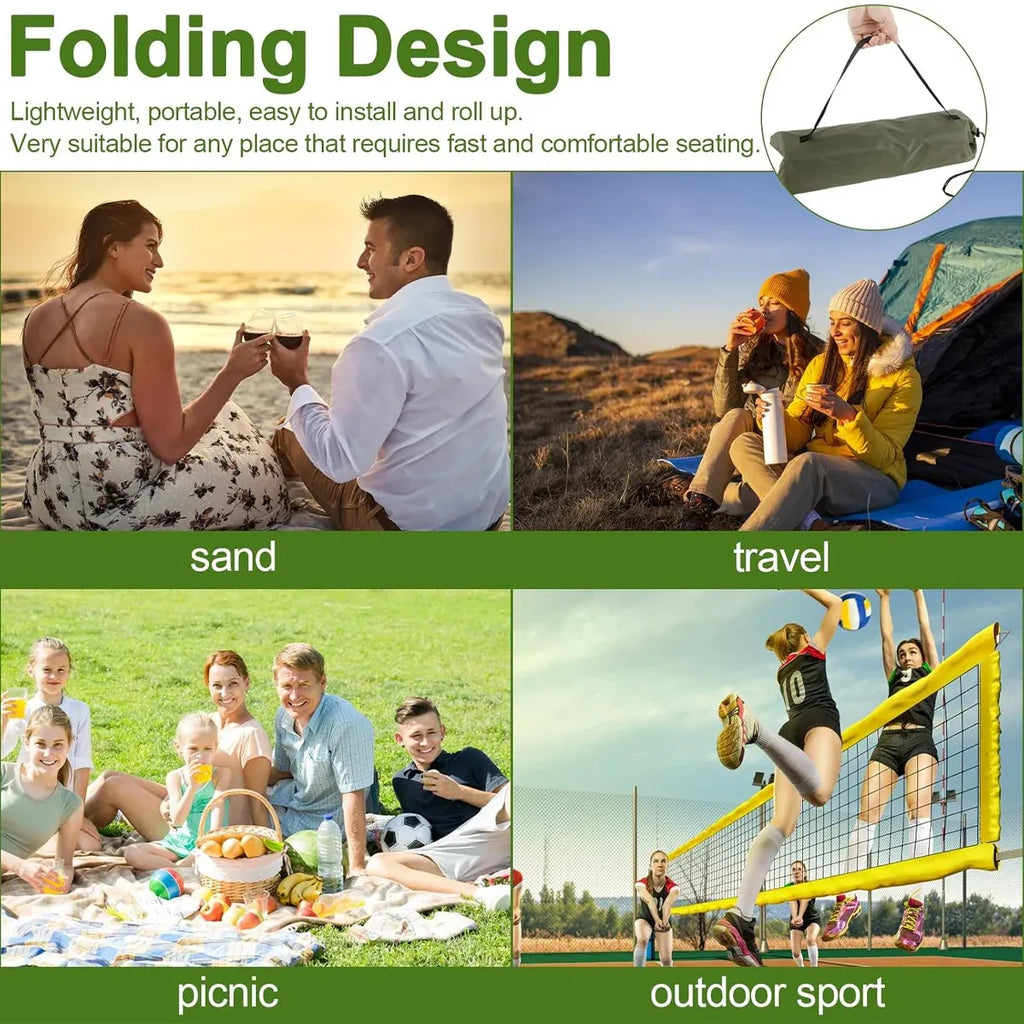 Outdoor Folding Beach Garden Lounge Chair Portable Lawn Chair