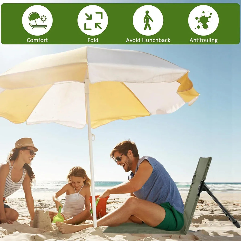 Outdoor Folding Beach Garden Lounge Chair Portable Lawn Chair