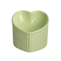 Love Shape Slanted Cat Bowl Ceramic Pet Bowl