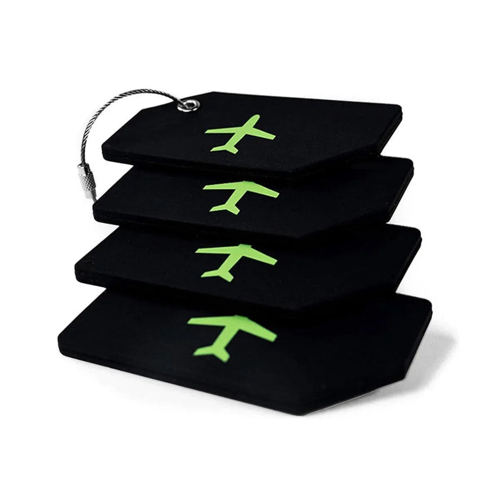 5PCS High-Quality Silicone Luggage Tags Name Address Boarding