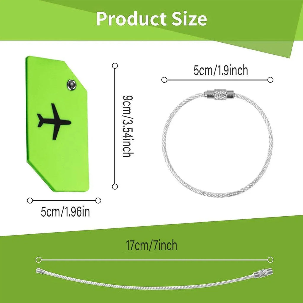 5PCS High-Quality Silicone Luggage Tags Name Address Boarding