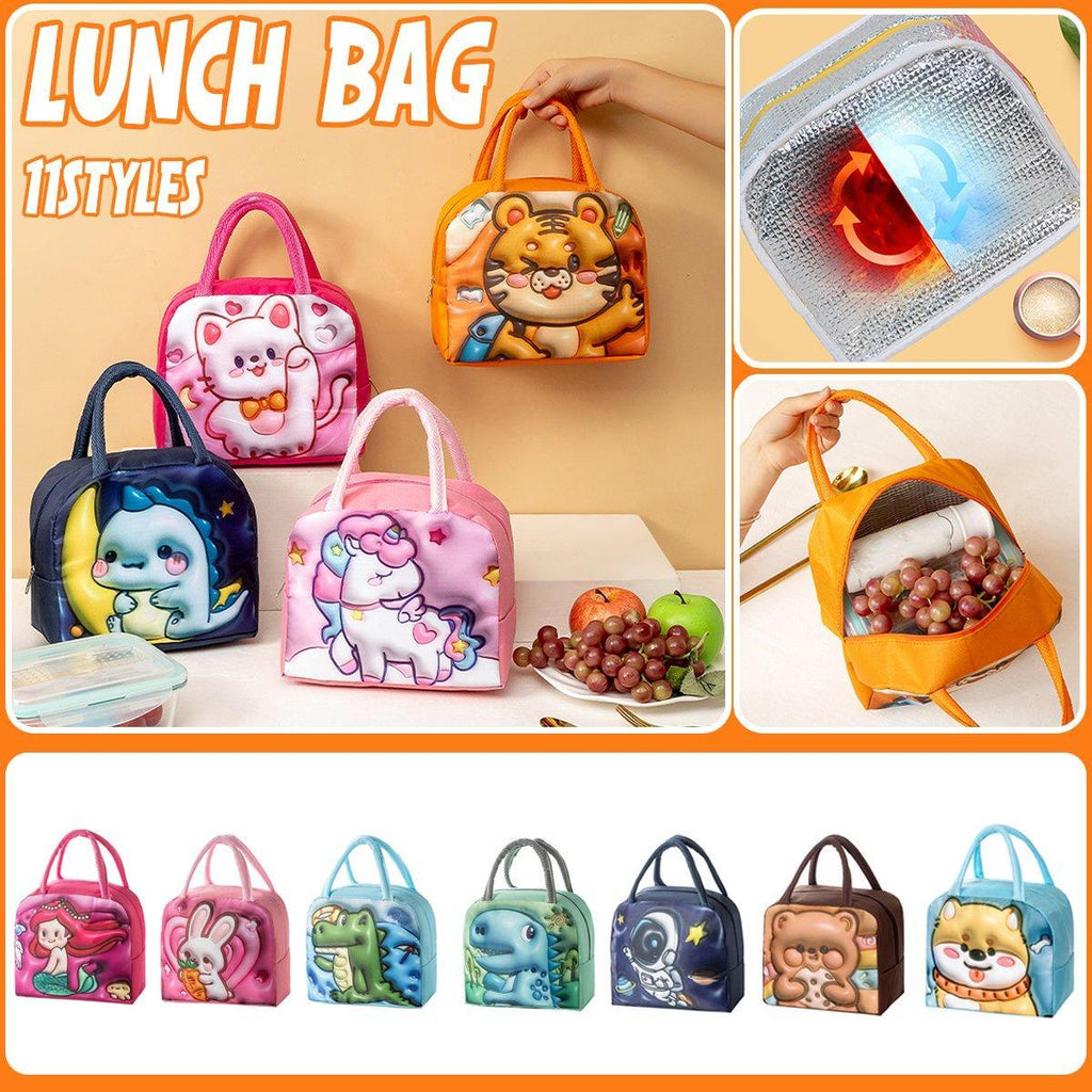 3D Cartoon Insulated Lunch Bag, 23 x 13 x 19 cm