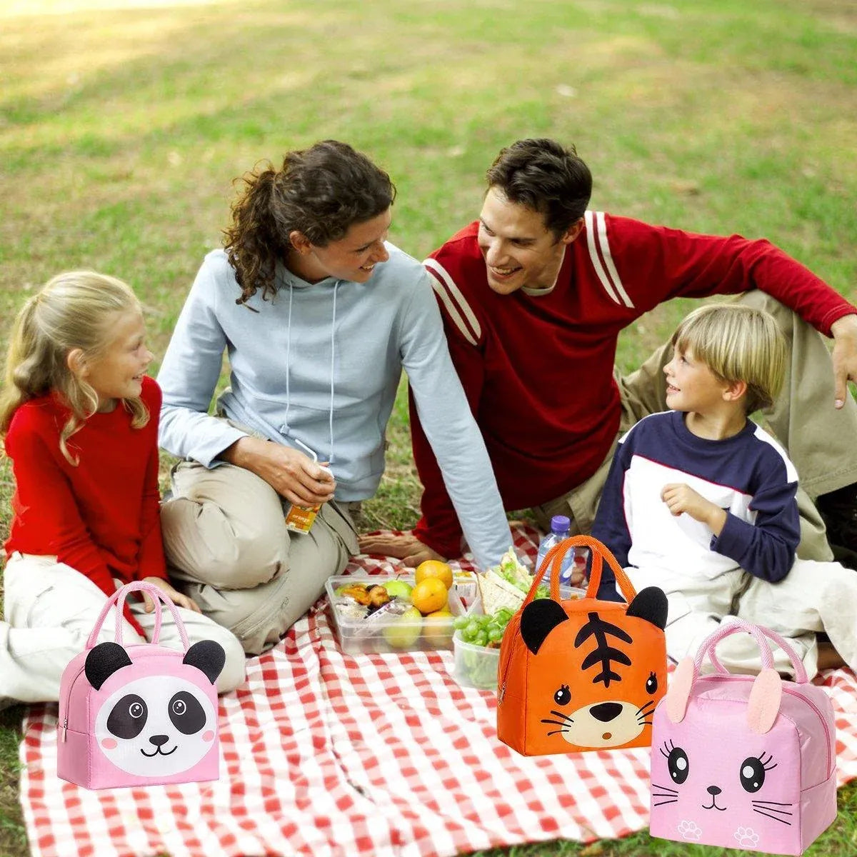 3D Cartoon Insulated Bento Lunch Bag, 23 x 19 x 14 cm