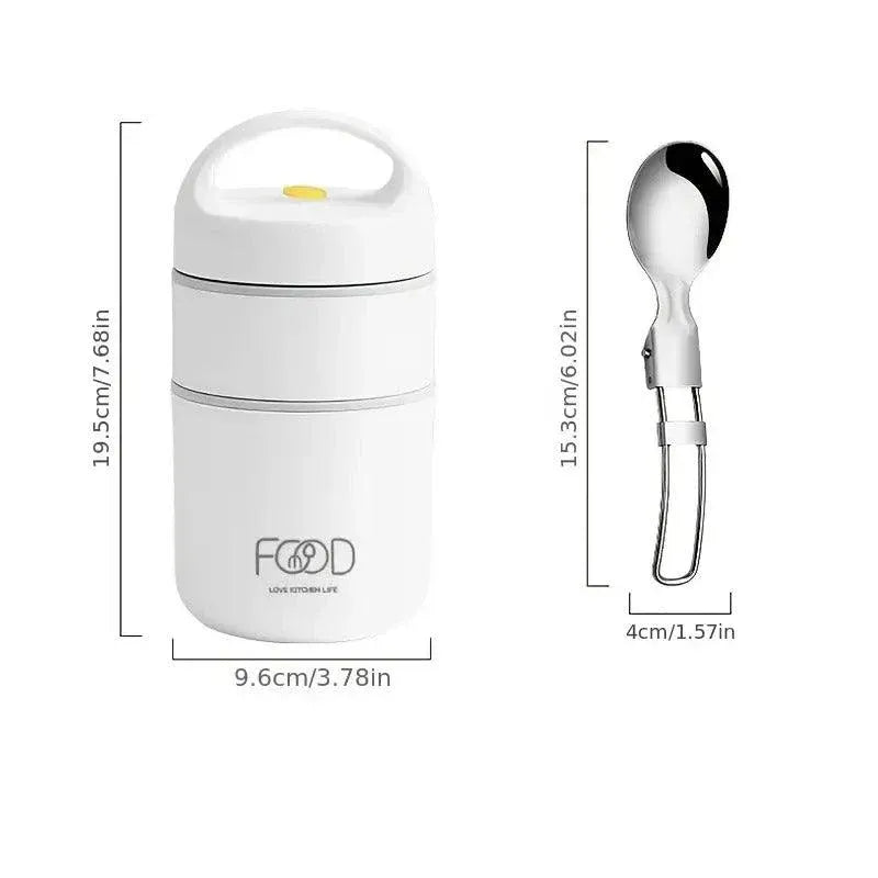 3PCS Insulated Lunch Box Soup Container Portable Breakfast Food