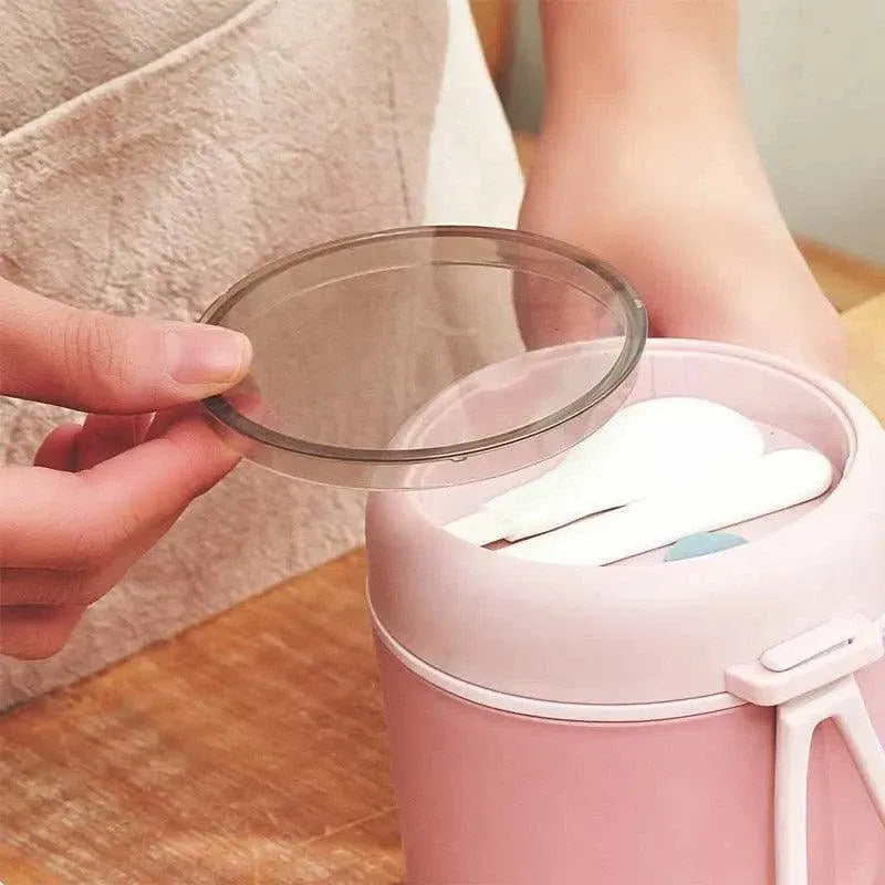 316 Stainless Steel Insulated Food Jar with Spoon, Blue, 530 ml