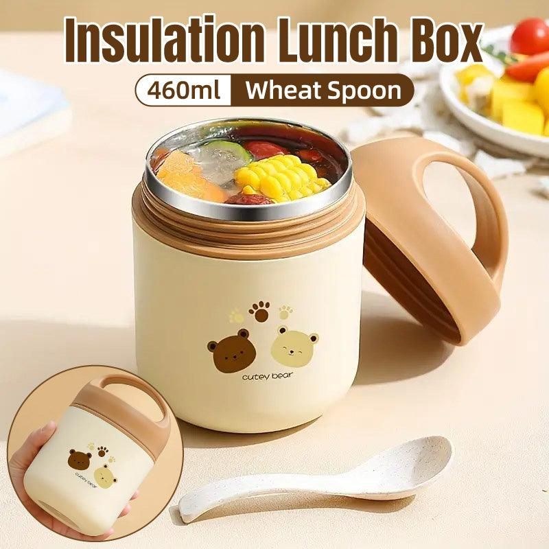 460ml Bear Insulated Soup Container Portable Box Breakfast Food