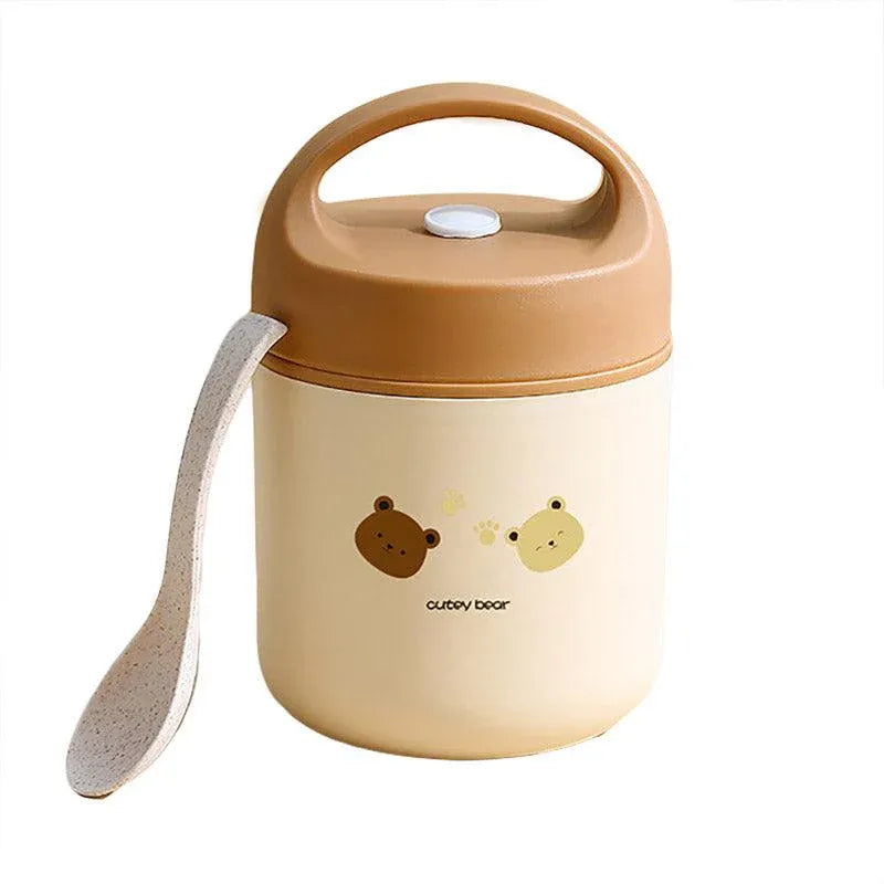 460ml Bear Insulated Soup Container Portable Box Breakfast Food