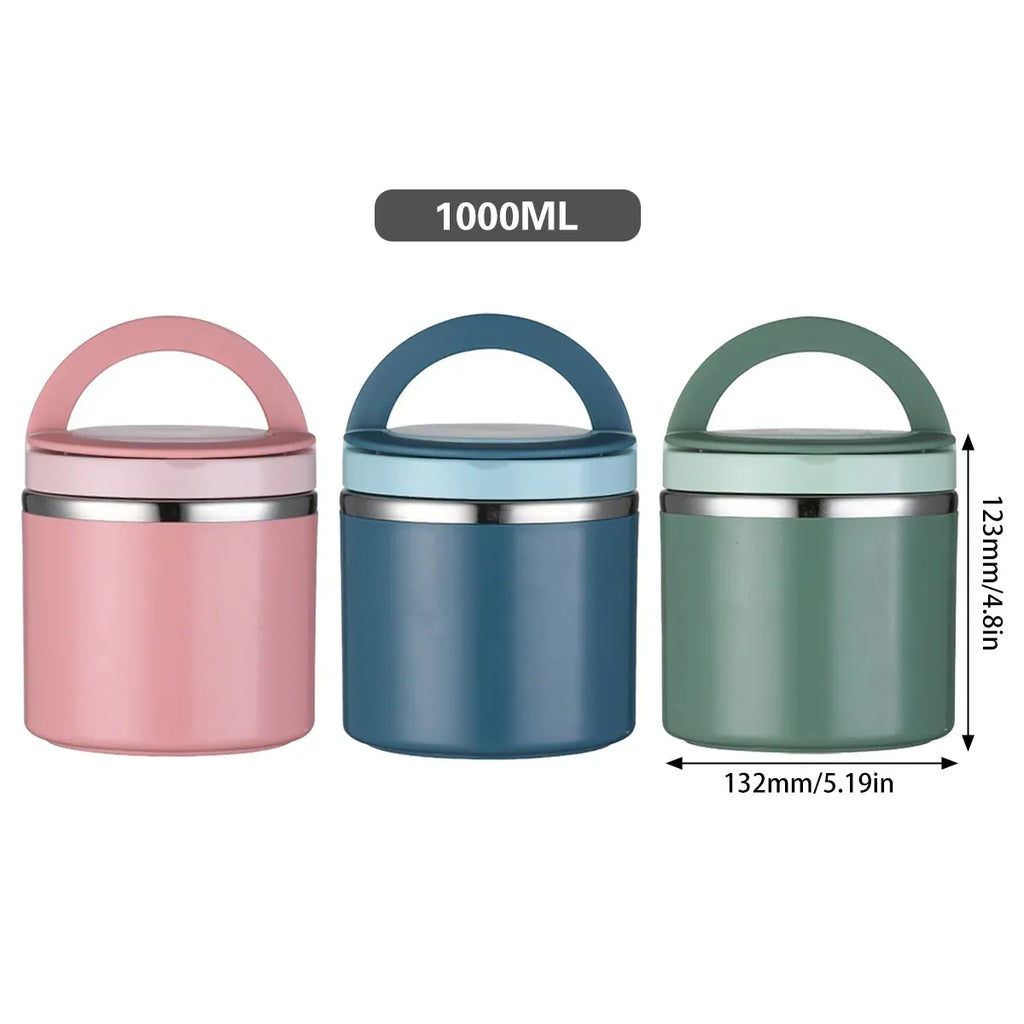 Stainless Steel Insulated Lunch Box, Green, 1 Litre